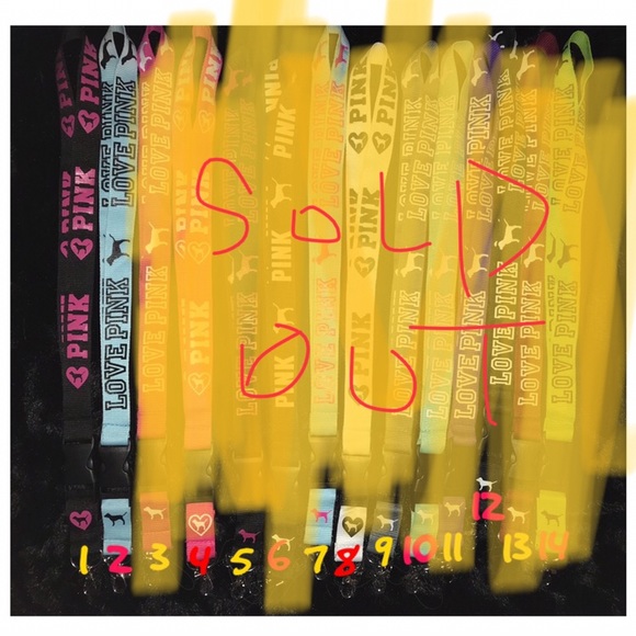 VS Pink Lanyard Key Chain Card Phone Holder Set 3 - Picture 2 of 2